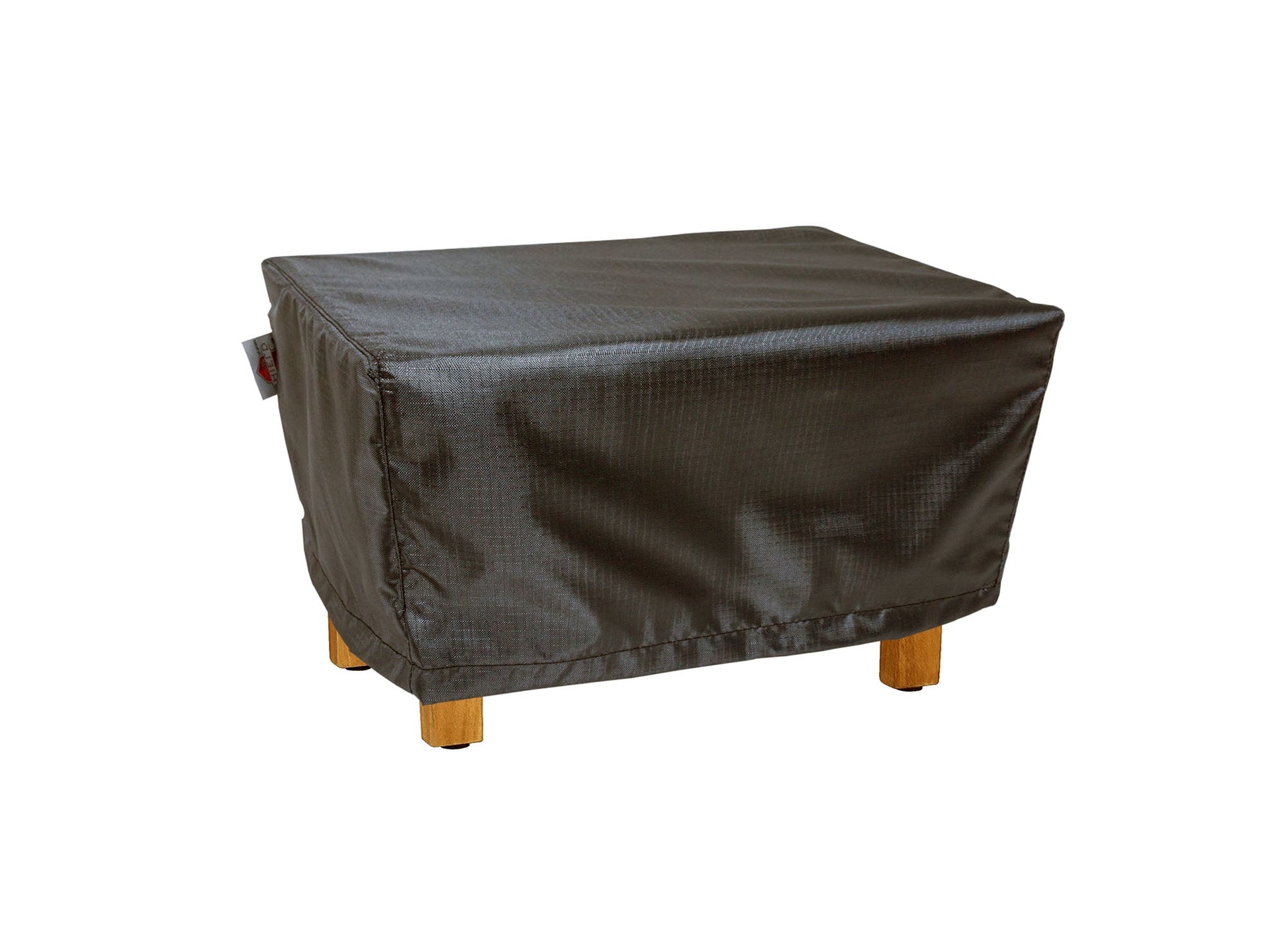 Rectangular ottoman cover in charcoal for outdoor furniture Shield Outdoor Covers on Tampa Home & Garden Store
