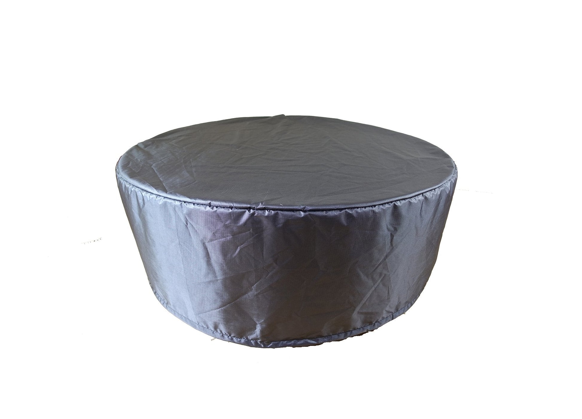 Ottoman Cover Round 44in dia x 28in H Mercury Gray Shield Outdoor Covers on Tampa Home & Garden Store