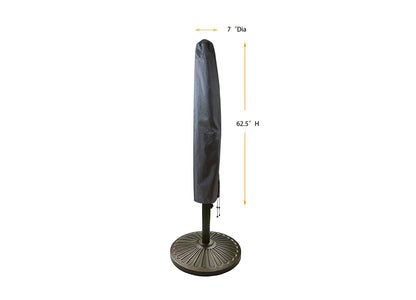 Umbrella Cover Market Style 9' round dark gray outdoor cover for umbrella on stand on Tampa Home & Garden Store