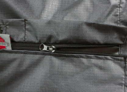Umbrella Cover X-Large Market Mercury gray fabric with zipper Shield Outdoor Covers tag on Tampa Home & Garden Store