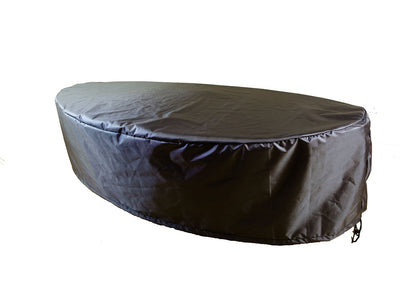 Small rectangle dining table cover in Mercury by Shield Outdoor Covers, outdoor furniture cover 105W x 60D x 32H on Tampa Home & Garden Store