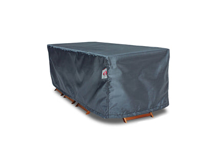 Rectangular dining table cover 120W x 78D x 32H in dark gray by Shield Outdoor Covers on Tampa Home & Garden Store