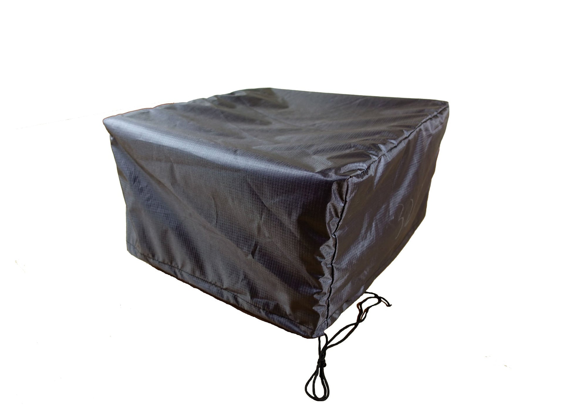 Black square fire table cover 44W x 44D x 25H for chat table with drawstring closure on Tampa Home & Garden Store