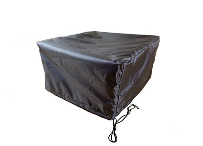 Black square fire table cover 44W x 44D x 25H for chat table with drawstring closure on Tampa Home & Garden Store