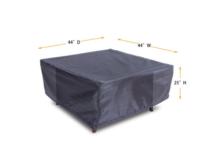 Fire Table Cover Square 44W x 44D x 25H in charcoal by Shield Outdoor Covers for chat table on Tampa Home & Garden Store