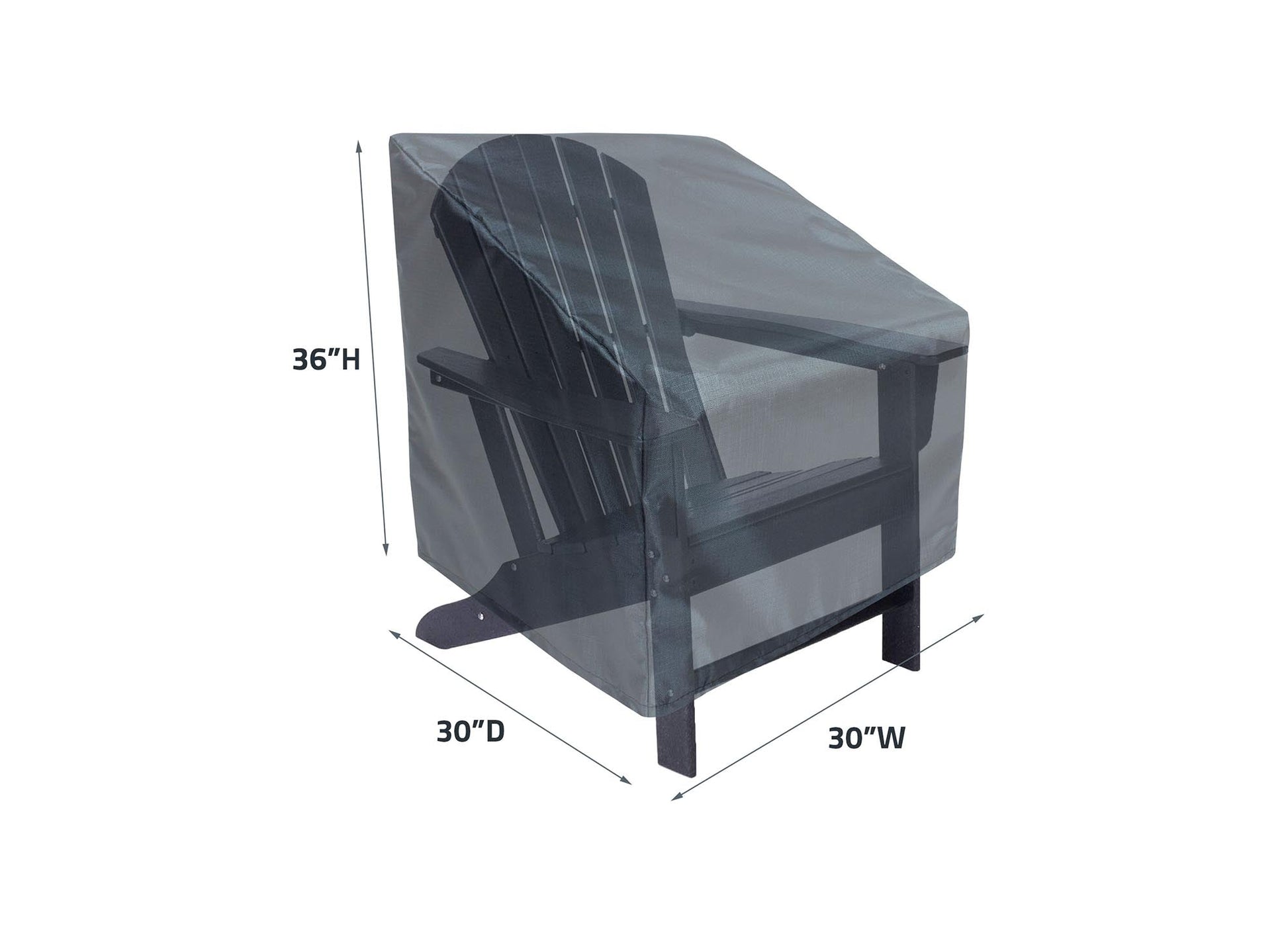 High Back Chair Cover Mercury color by Shield Outdoor Covers, 30W x 30D x 36H on Tampa Home & Garden Store