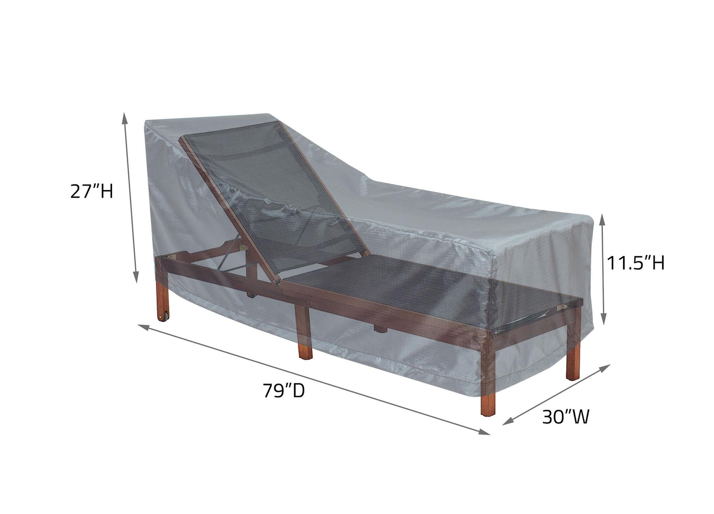 Chaise lounge cover Small Mercury Shield Outdoor Covers, fits 30W x 79D on Tampa Home & Garden Store