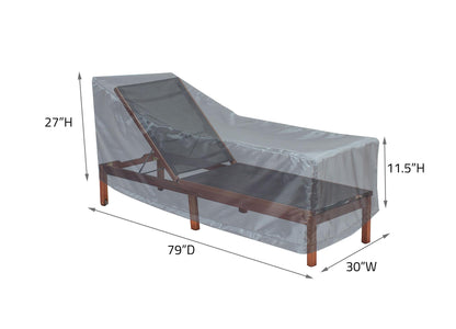 Chaise lounge cover Small Mercury Shield Outdoor Covers, fits 30W x 79D on Tampa Home & Garden Store