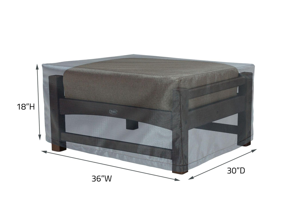 Ottoman Cover Large Mercury by Shield Outdoor Covers for 36W x 30D x 18H outdoor ottomans on Tampa Home & Garden Store
