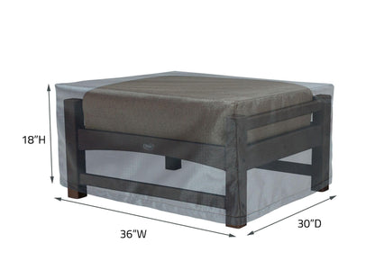 Ottoman Cover Large Mercury by Shield Outdoor Covers for 36W x 30D x 18H outdoor ottomans on Tampa Home & Garden Store