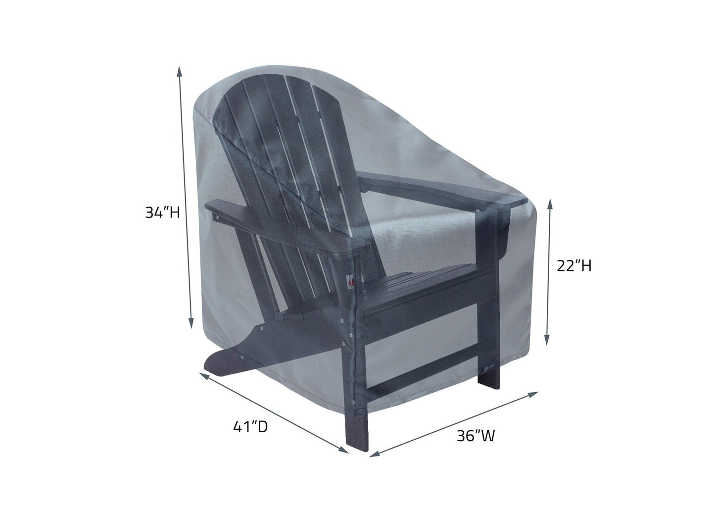 Lounge chair cover large Mercury gray Shield Outdoor Covers 36W x 41D x 34H on Tampa Home & Garden Store