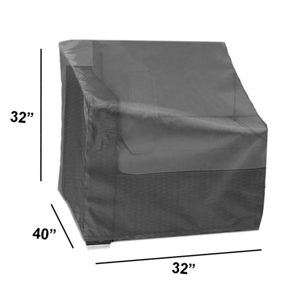 Modular left end cover Mercury by Shield Outdoor Covers for 32x40x32 outdoor sectional on Tampa Home & Garden Store