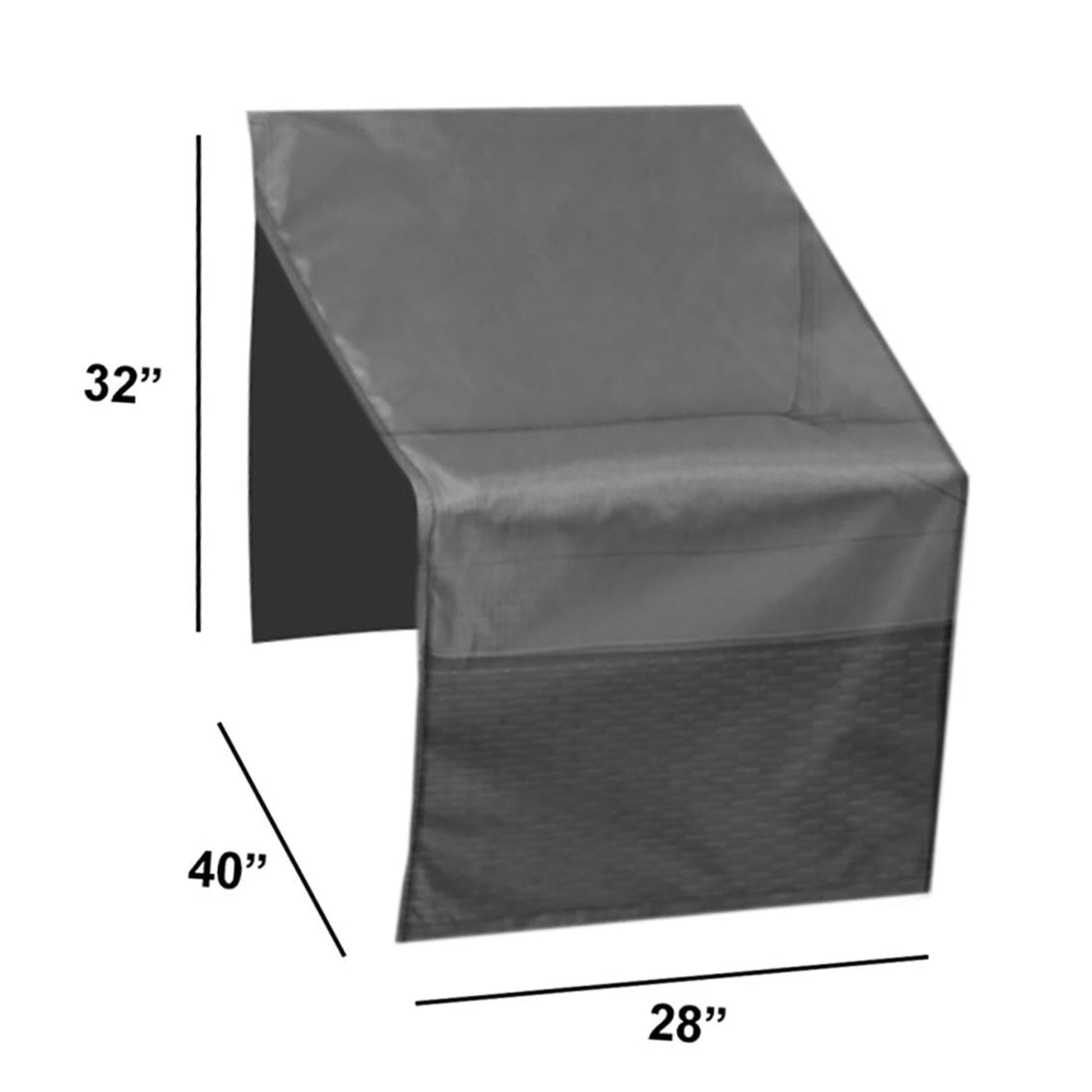 Modular Cover Armless Mercury by Shield Outdoor Covers, 28W x 40D x 32H on Tampa Home & Garden Store