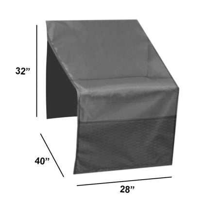 Modular Cover Armless Mercury by Shield Outdoor Covers, 28W x 40D x 32H on Tampa Home & Garden Store