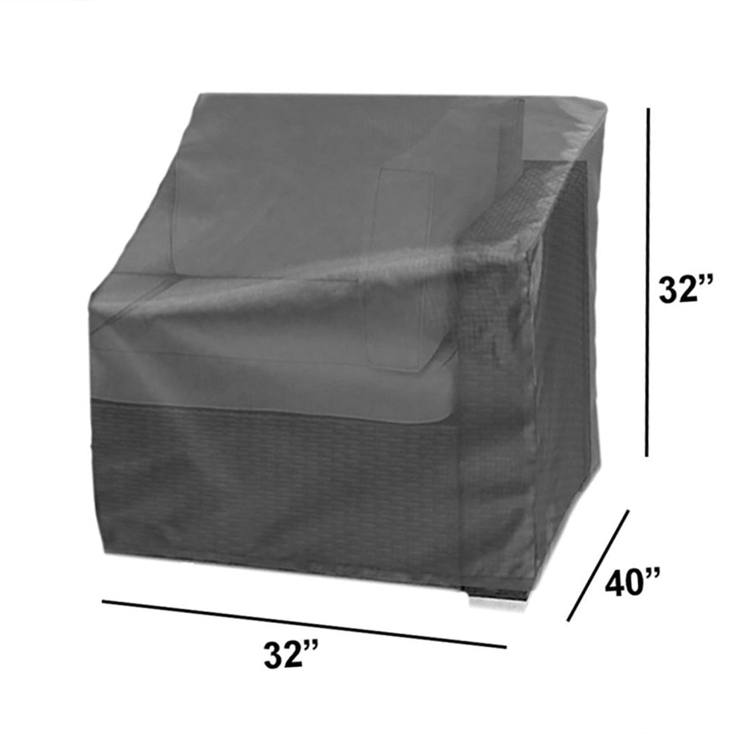 Modular right end cover Mercury 32x40x32 for sectional Shield Outdoor Covers on Tampa Home & Garden Store