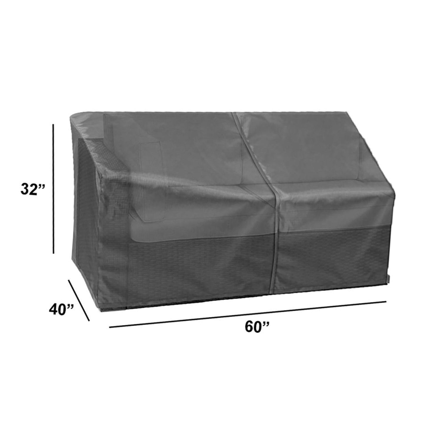 Modular Cover Loveseat Left End 60x40x18 Mercury by Shield Outdoor Covers furniture cover on Tampa Home & Garden Store
