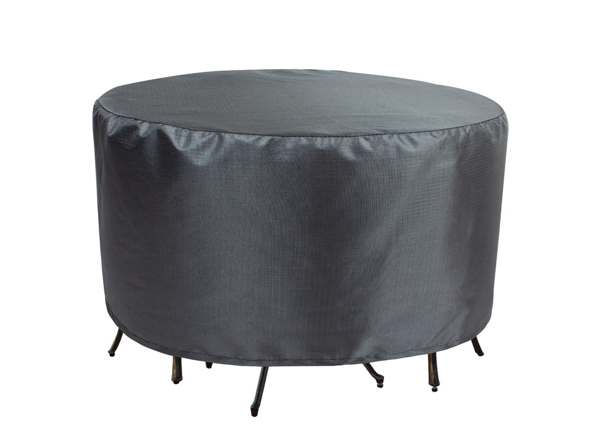 Round dining table chair cover Mercury Shield Outdoor Covers gray 48 in diameter by 25 in high on Tampa Home & Garden Store