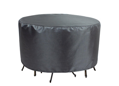 Round dining table chair cover Mercury Shield Outdoor Covers gray 48 in diameter by 25 in high on Tampa Home & Garden Store