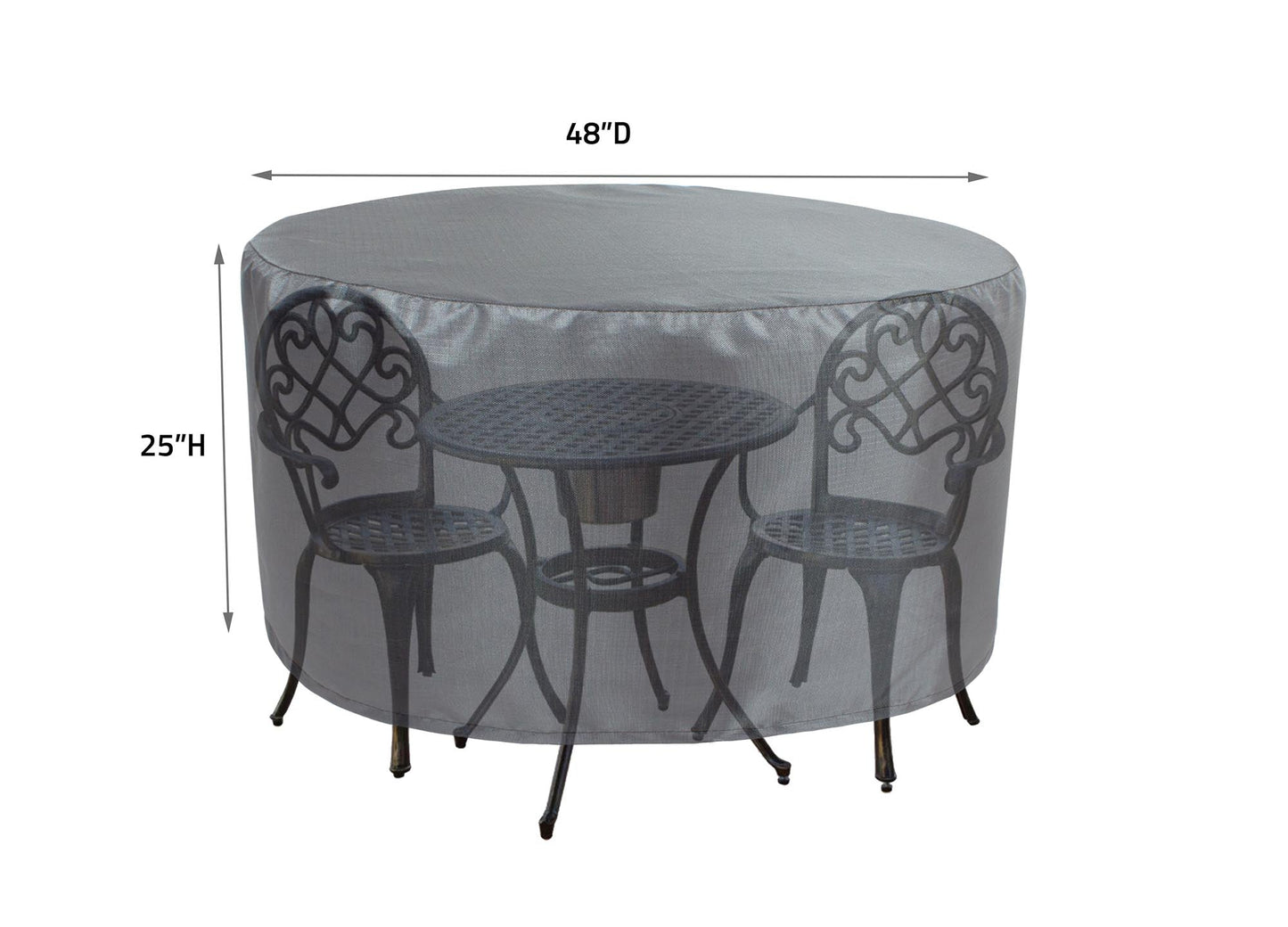 Round Mercury table chair cover, 48 dia x 25H, outdoor Shield Outdoor Covers for furniture on Tampa Home & Garden Store