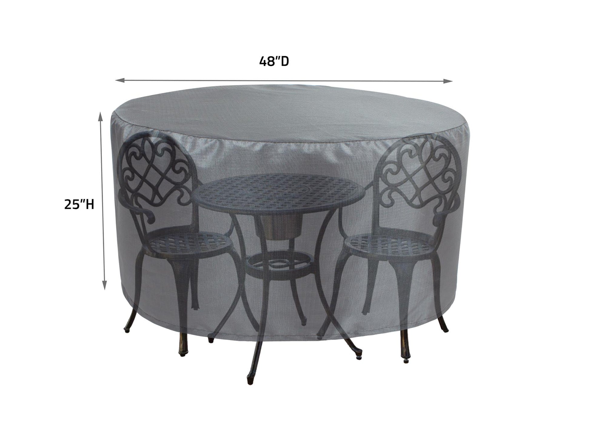Round Mercury table chair cover, 48 dia x 25H, outdoor Shield Outdoor Covers for furniture on Tampa Home & Garden Store