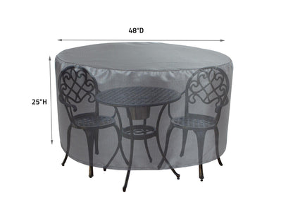 Round Mercury table chair cover, 48 dia x 25H, outdoor Shield Outdoor Covers for furniture on Tampa Home & Garden Store
