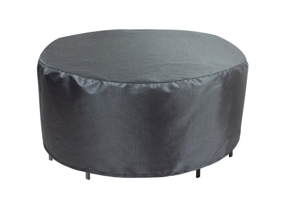 Round Mercury gray dining table cover 84 dia x 36 tall Shield Outdoor Covers on Tampa Home & Garden Store