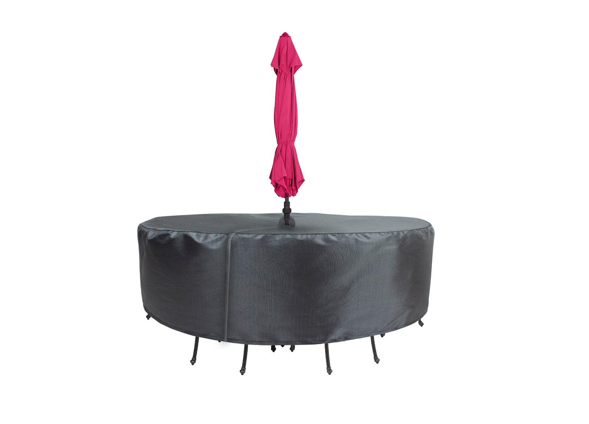Round dining table cover 84-in dia with umbrella hole Mercury by Shield Outdoor Covers on Tampa Home & Garden Store