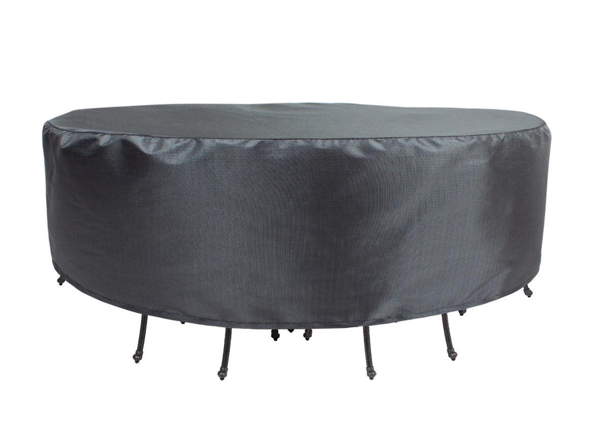 Round dining table cover Mercury gray by Shield Outdoor Covers for outdoor furniture on Tampa Home & Garden Store