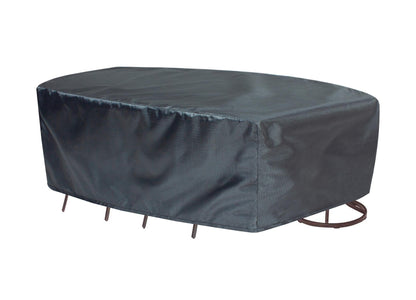 Shield Mercury Cover 586 small oval/rectangle dining table cover dark gray fabric on Tampa Home & Garden Store