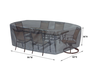Shield Mercury Cover for 586 grey dining table cover fits small oval/rectangle table & chairs on Tampa Home & Garden Store