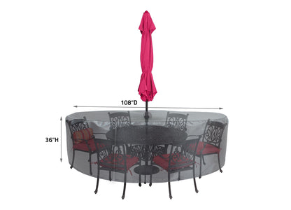 Shield Mercury round table chair cover 108 dia x 36 high for outdoor use on Tampa Home & Garden Store