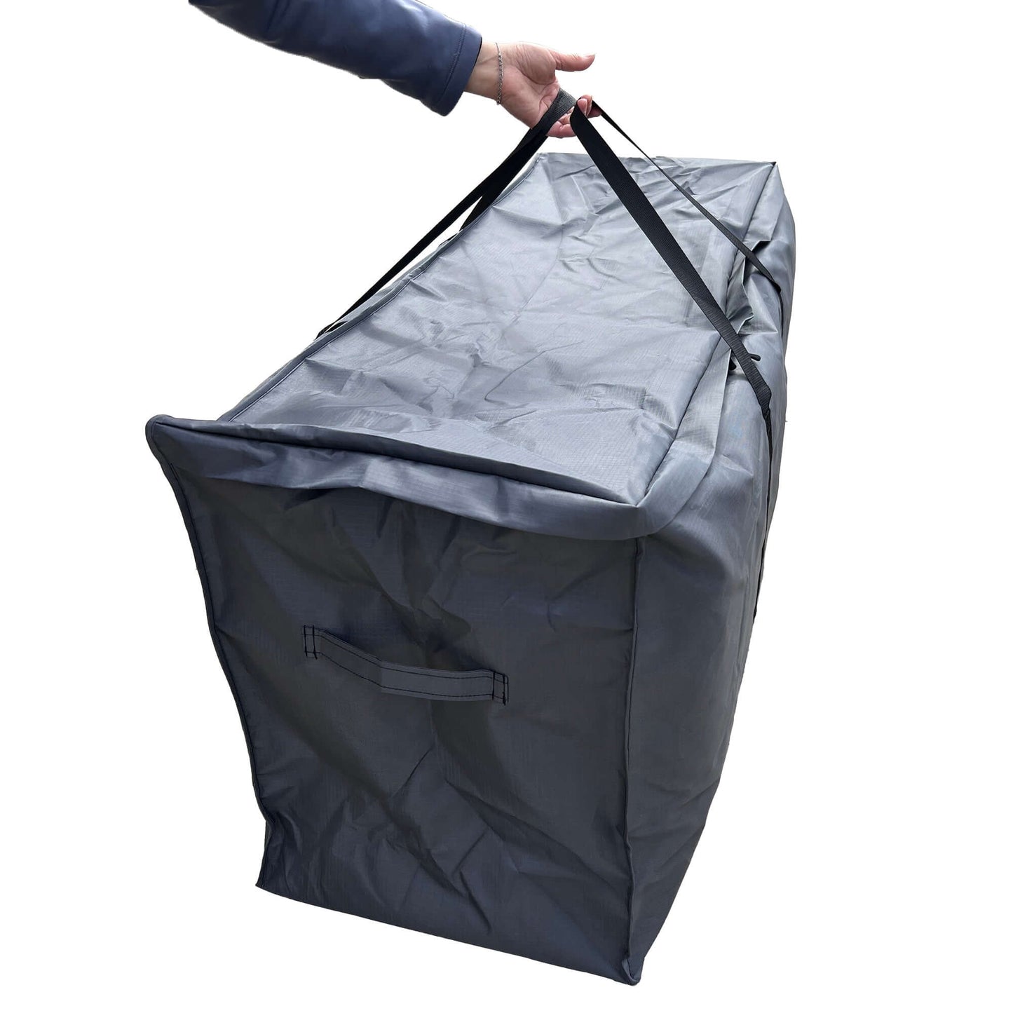 Chair Cushion Storage Bag Mercury gray with dual carrying straps for outdoor furniture on Tampa Home & Garden Store