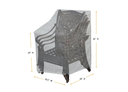 Chair Cover Heavy-Duty grey 3-layer water & UV-resistant Shield Platinum Series Covers on Tampa Home & Garden Store