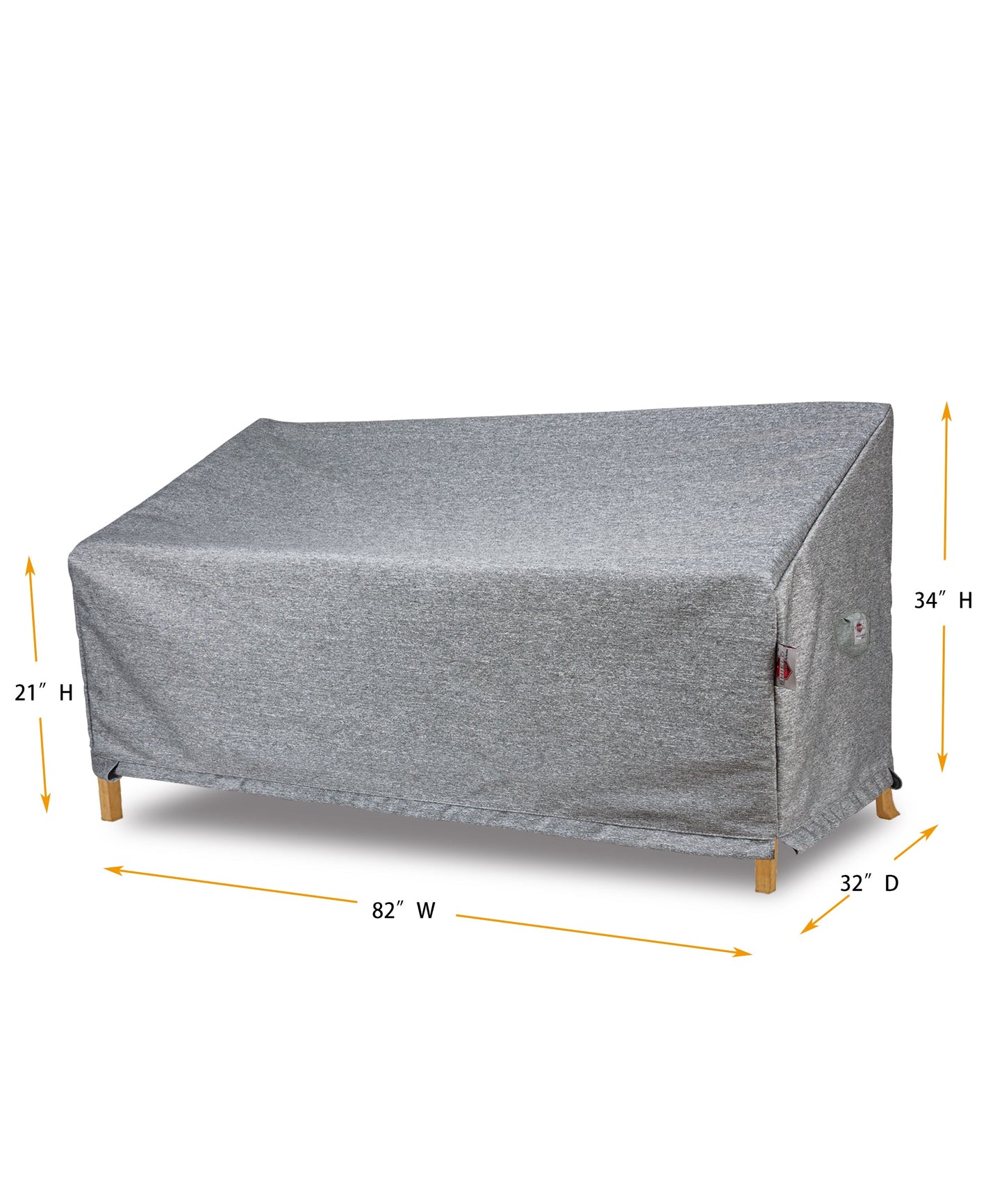 Sofa Cover Small platinum by Shield Outdoor Covers, 82W x 32D x 21/34H outdoor cover on Tampa Home & Garden Store