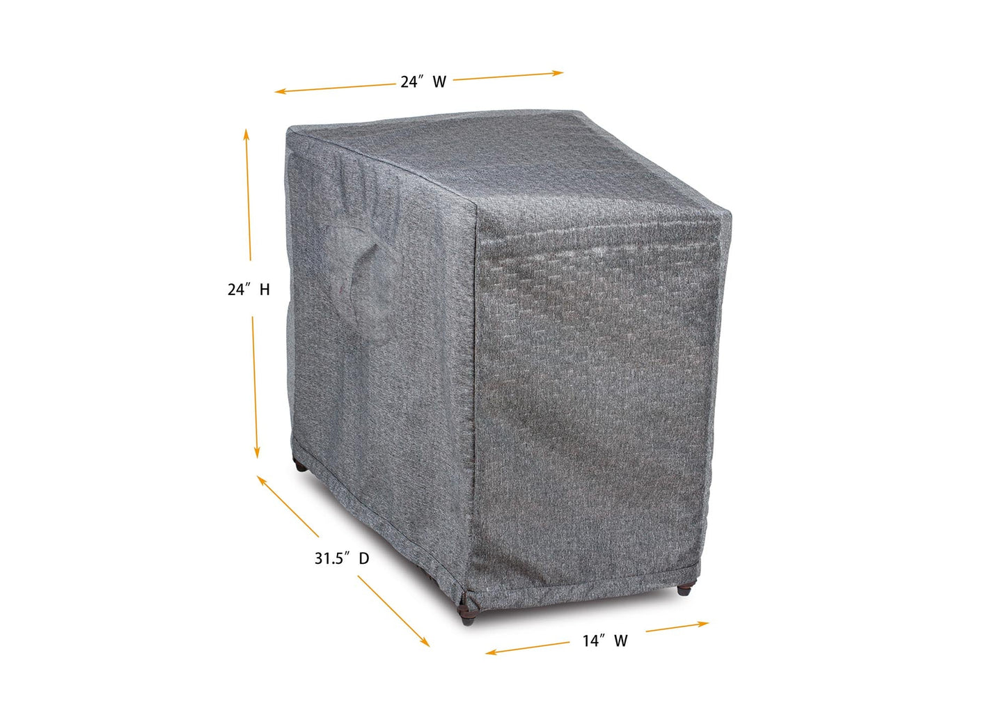 Premium heavy-duty circular accent table cover gray Platinum Series Shield Outdoor Covers on Tampa Home & Garden Store