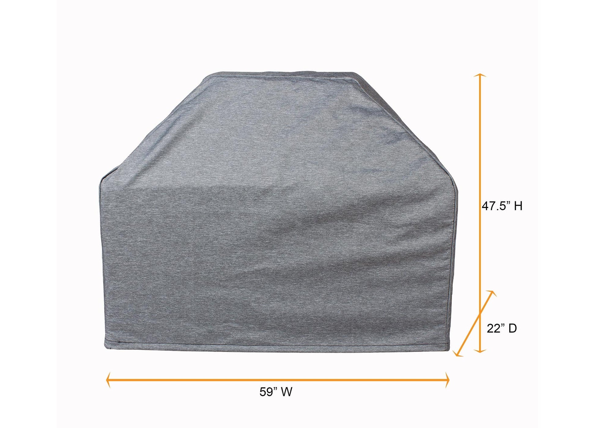 Grill Cart Cover Platinum by Shield Outdoor Covers, gray fabric, 59W x 22D x 47.5H in on Tampa Home & Garden Store