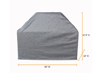 Grill Cart Cover Platinum by Shield Outdoor Covers, gray fabric, 59W x 22D x 47.5H in on Tampa Home & Garden Store