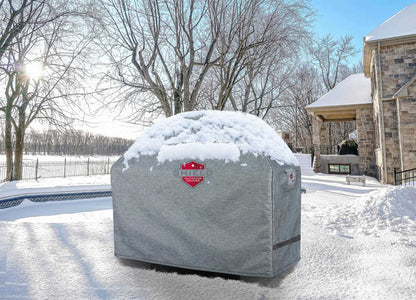 Grill Cart Cover Platinum in gray Shield Outdoor Covers with logo 74.5x29x44 outdoor cover on Tampa Home & Garden Store