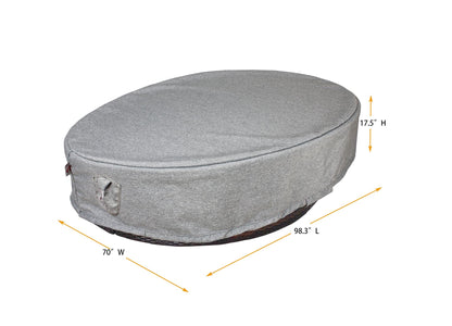 Sun bed cover Shield Outdoor Covers Platinum gray 3-layer water UV resistant 70W x 98.3L on Tampa Home & Garden Store