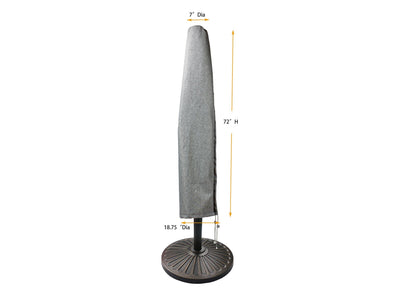 Umbrella Cover Market style round 11' platinum gray Shield Outdoor Covers for 18.75 dia on Tampa Home & Garden Store