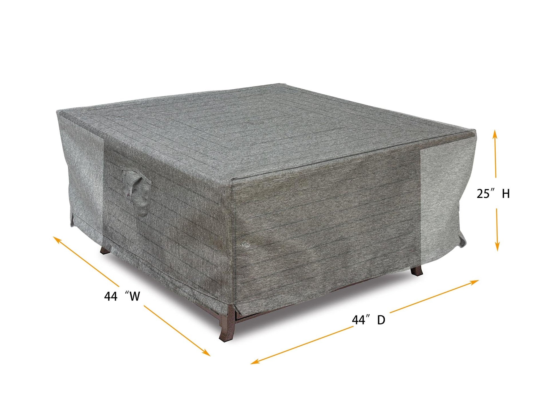 Chat Table Cover Shield Outdoor Covers Platinum 3-layer water & UV gray 44W x 44D x 25H on Tampa Home & Garden Store