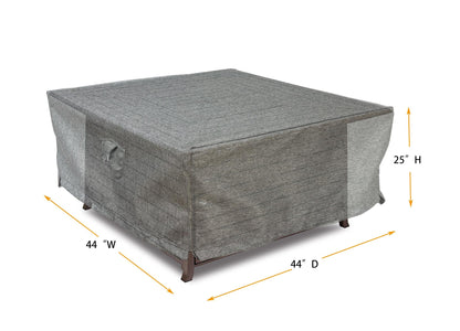 Chat Table Cover Shield Outdoor Covers Platinum 3-layer water & UV gray 44W x 44D x 25H on Tampa Home & Garden Store