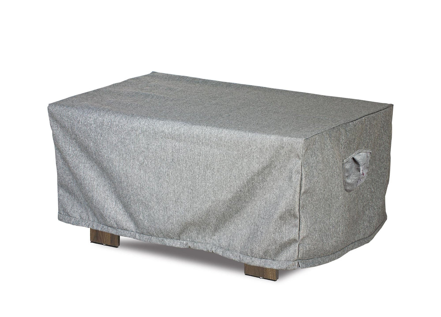 Premium Rectangular Coffee Table Cover gray outdoor fabric 49x26x18H on Tampa Home & Garden Store
