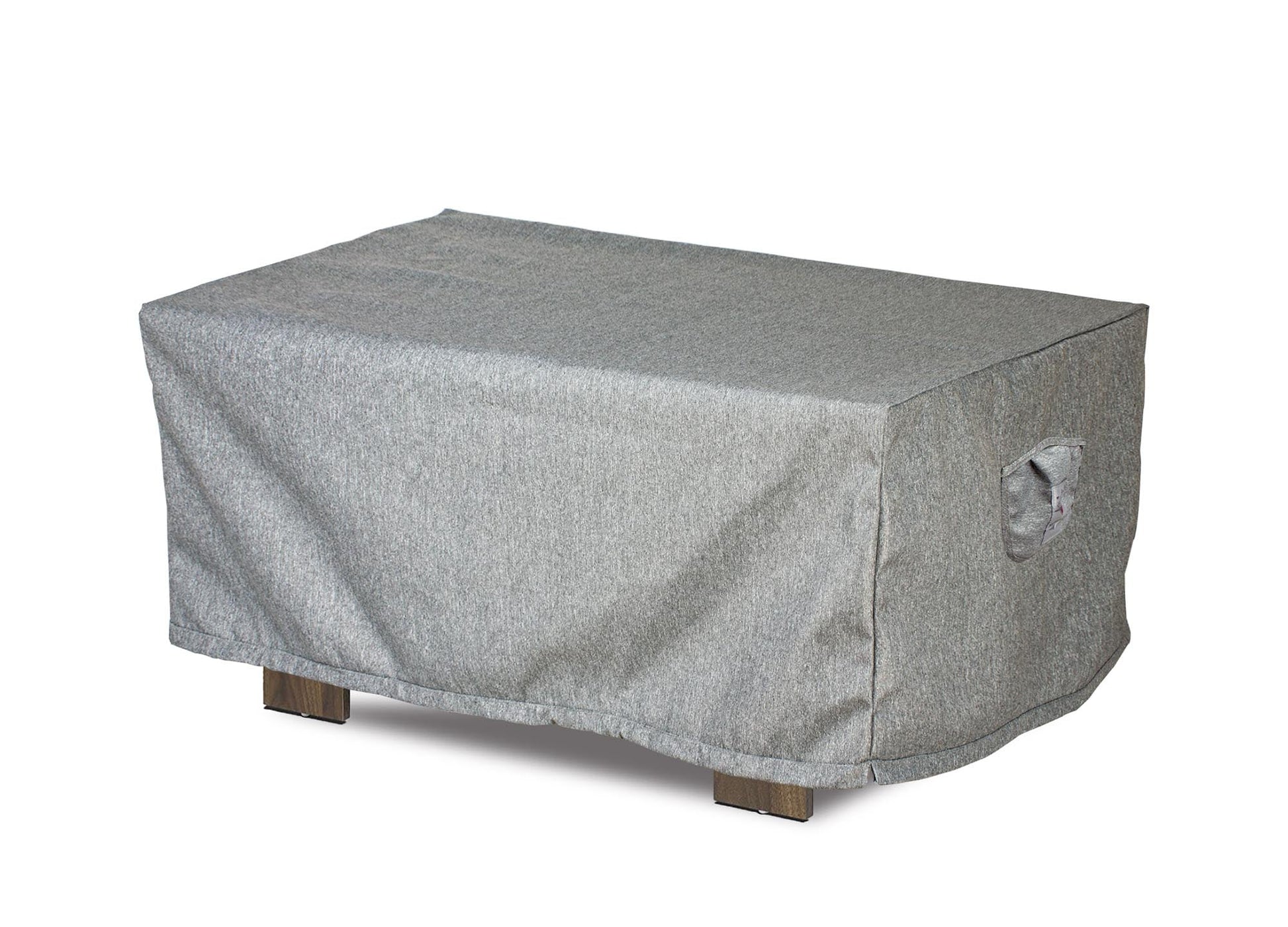 Premium Rectangular Coffee Table Cover gray outdoor fabric 49x26x18H on Tampa Home & Garden Store