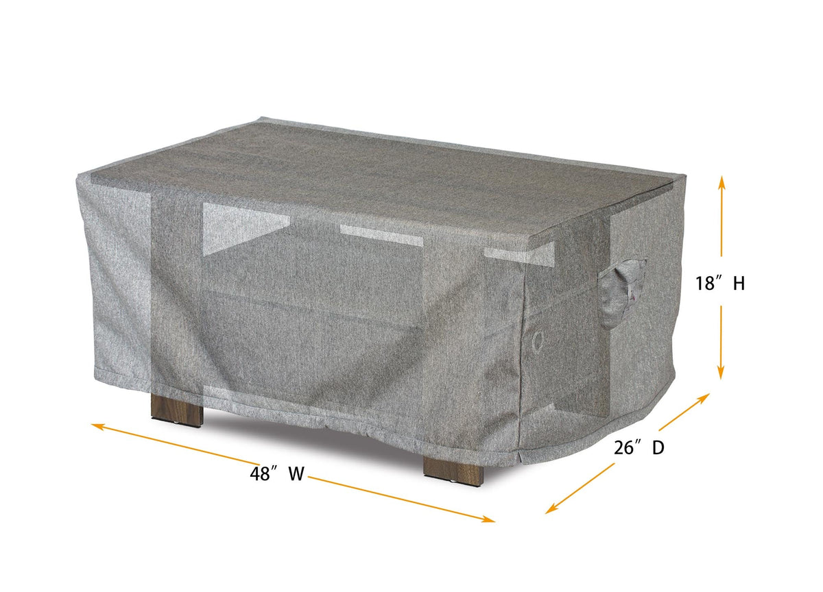 Premium Heavy-Duty Rectangular Coffee Table Cover Platinum Series Shield gray 49x26x18 on Tampa Home & Garden Store