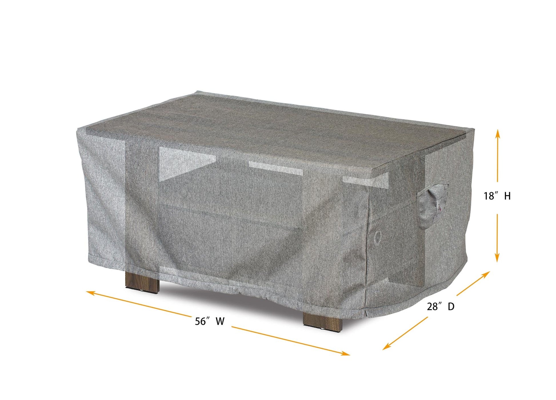 Premium Heavy-Duty Coffee Table Cover Platinum gray 56x28x18 Shield Outdoor Covers on Tampa Home & Garden Store