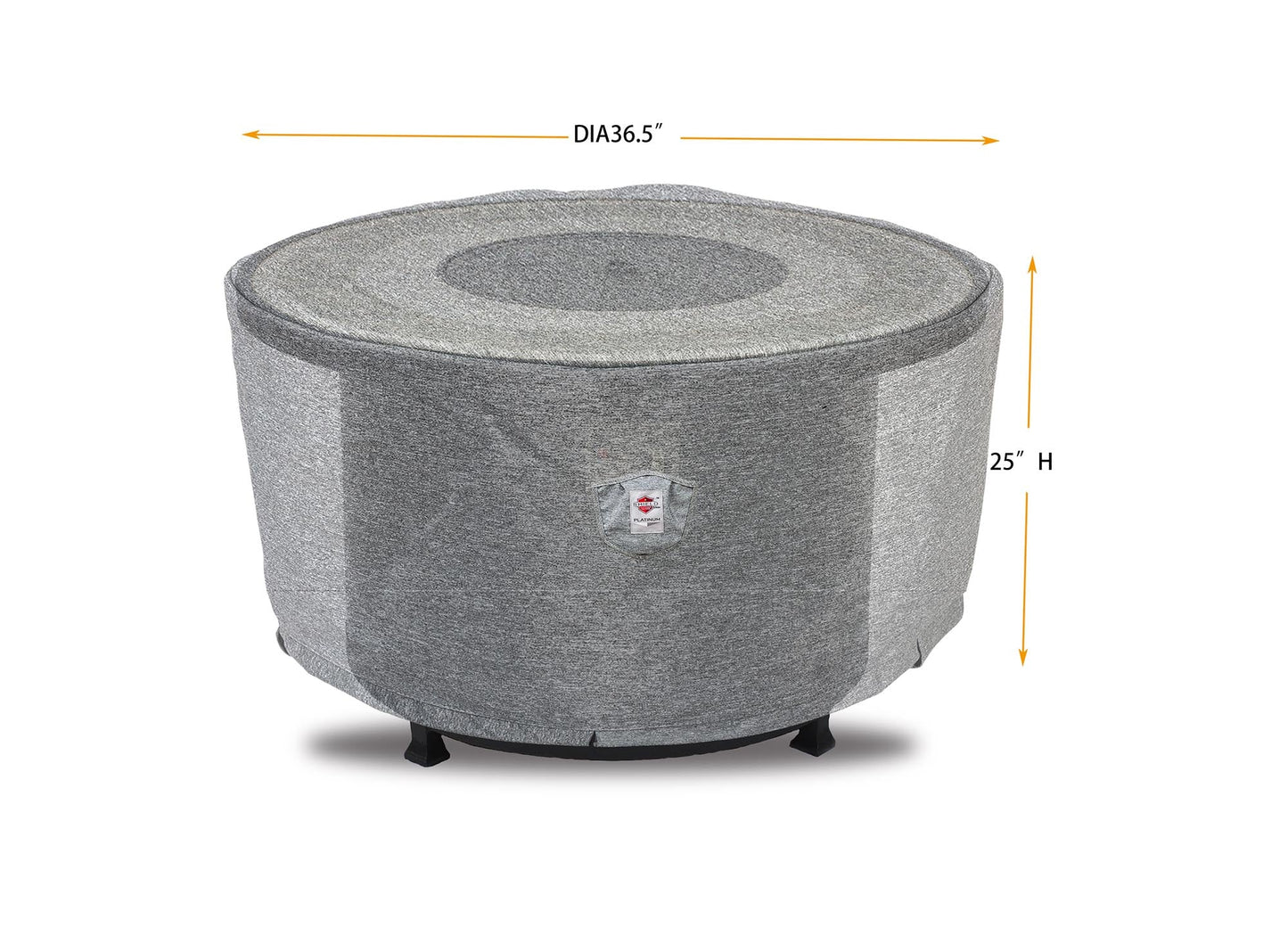 Premium heavy-duty round fire table cover, Platinum Series 36.5in dia x 25in H by Shield Outdoor Covers on Tampa Home & Garden Store
