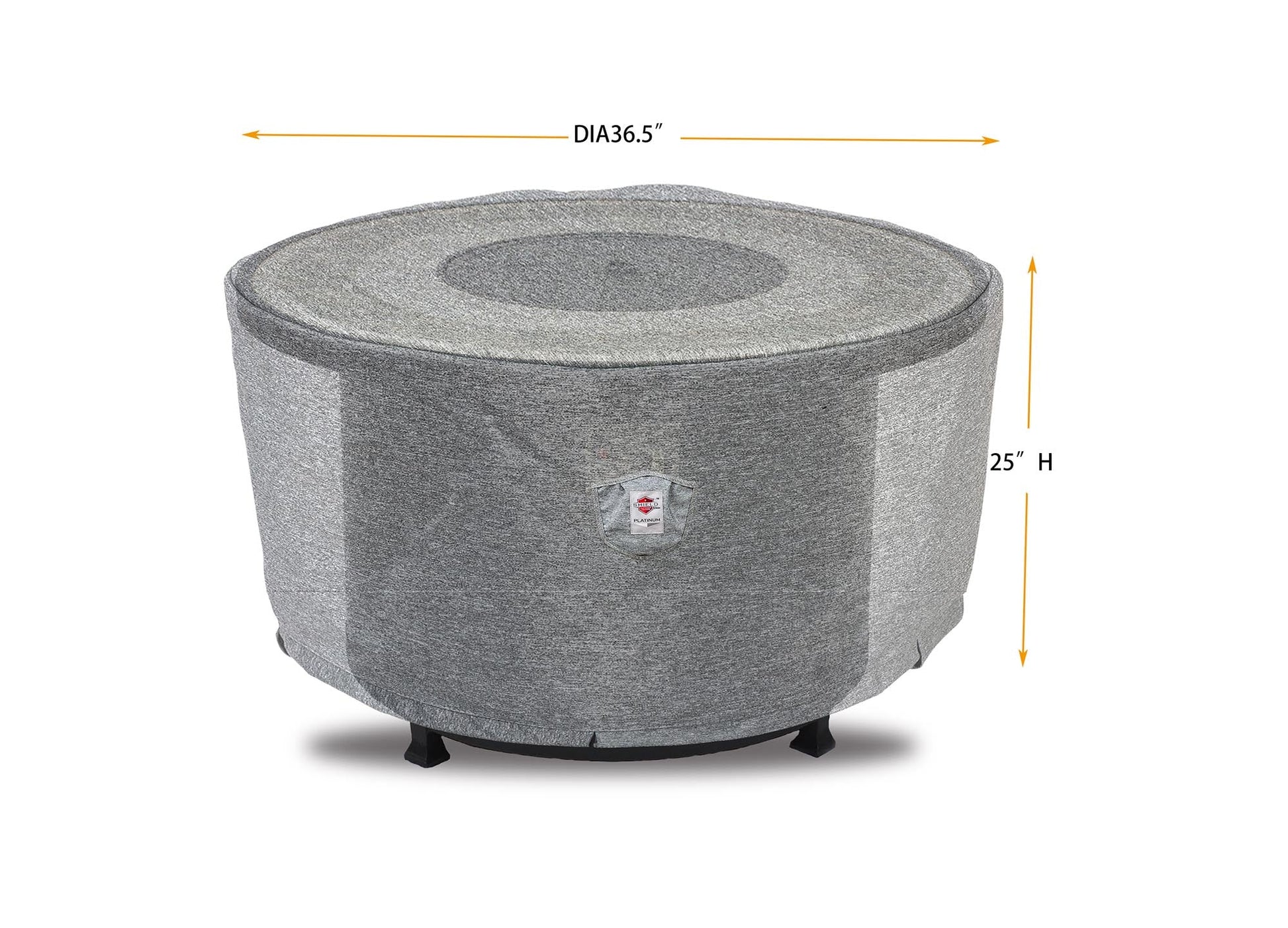 Premium heavy-duty round fire table cover, Platinum Series 36.5in dia x 25in H by Shield Outdoor Covers on Tampa Home & Garden Store