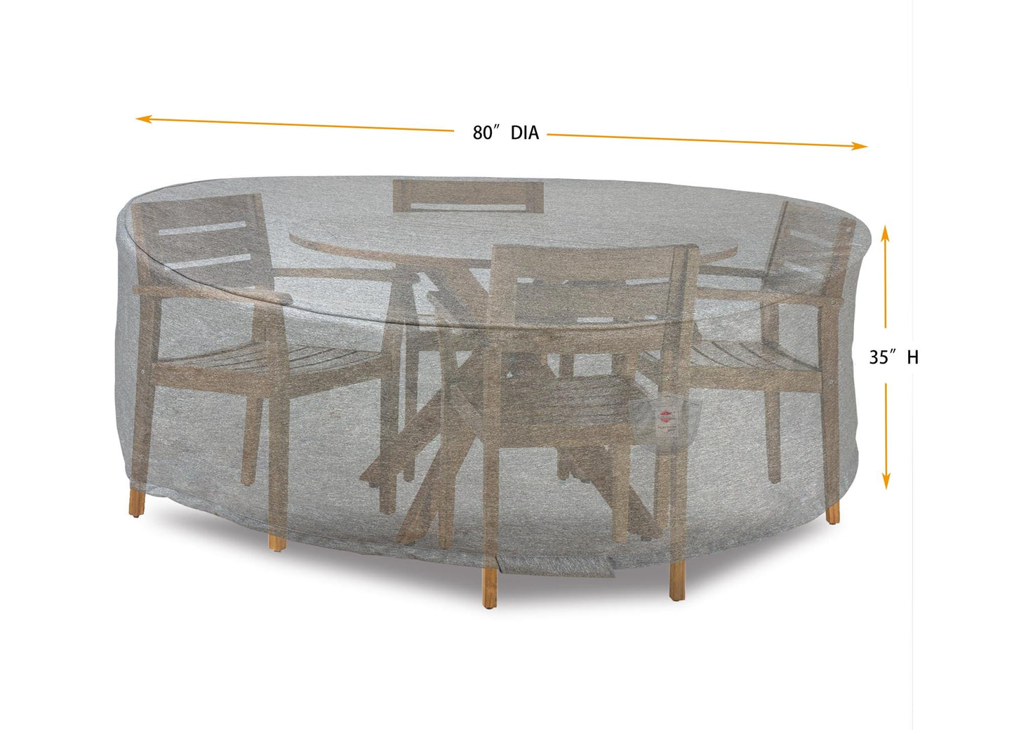 Round dining set cover Platinum Series by Shield Outdoor Covers, 80in dia x 35in h on Tampa Home & Garden Store