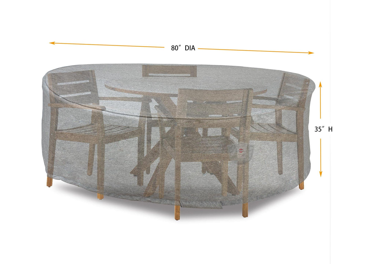 Round dining set cover Platinum Series by Shield Outdoor Covers, 80in dia x 35in h on Tampa Home & Garden Store